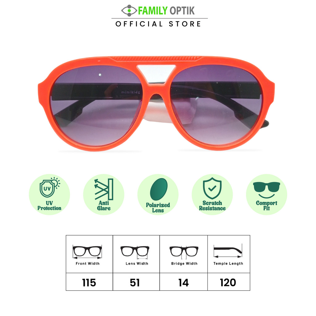 Family Optik -  Kacamata Hitam Anak Minikids 6103 - Anti UV 400