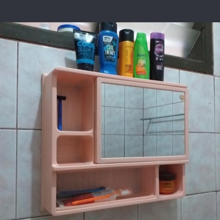 Rak Cermin Serbaguna/Rak Dinding Kamar Mandi Maspion MC-1 - Putih Ptomo!