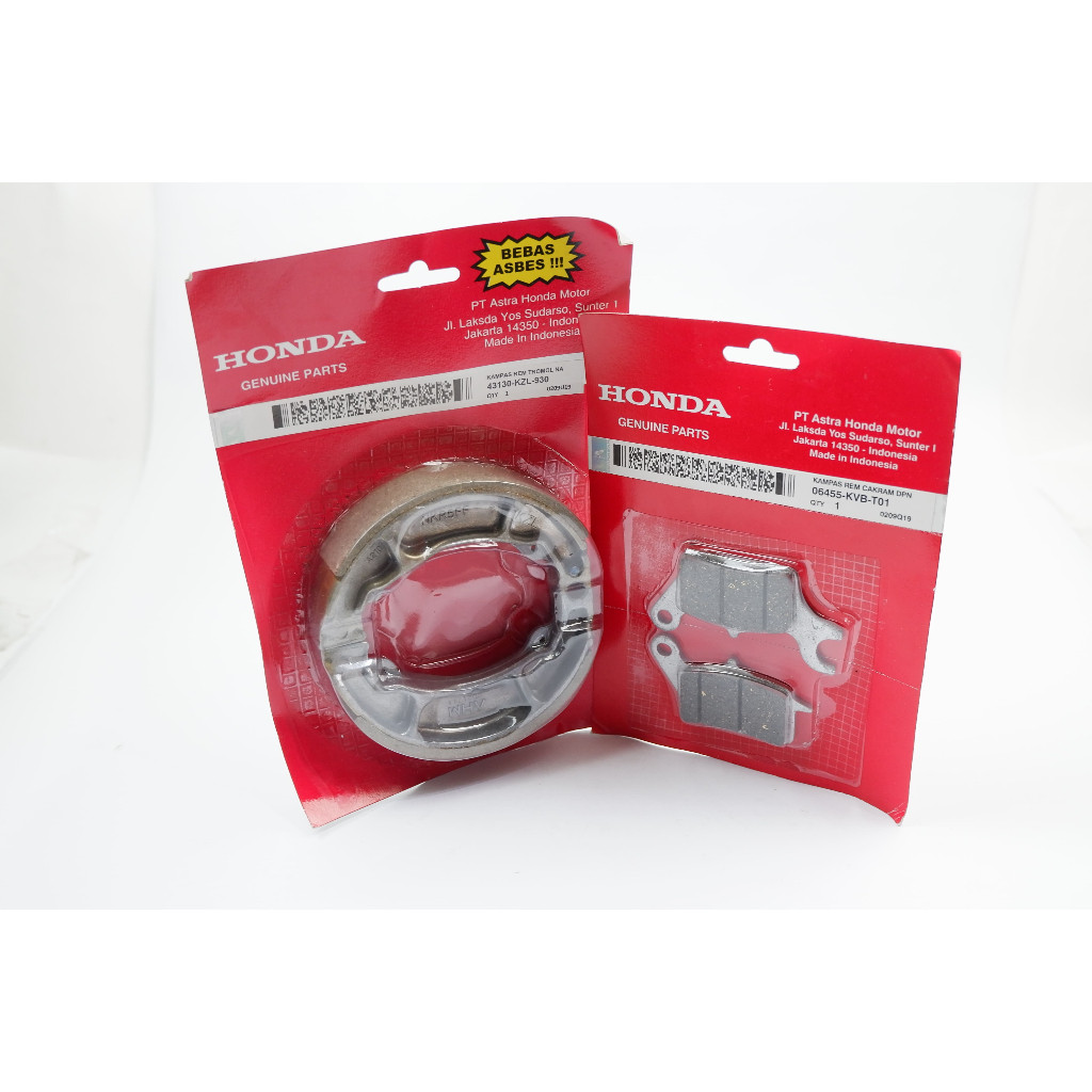 kampas rem honda beat - kampas rem belakang beat fi KVB - KZL original motor sparepart