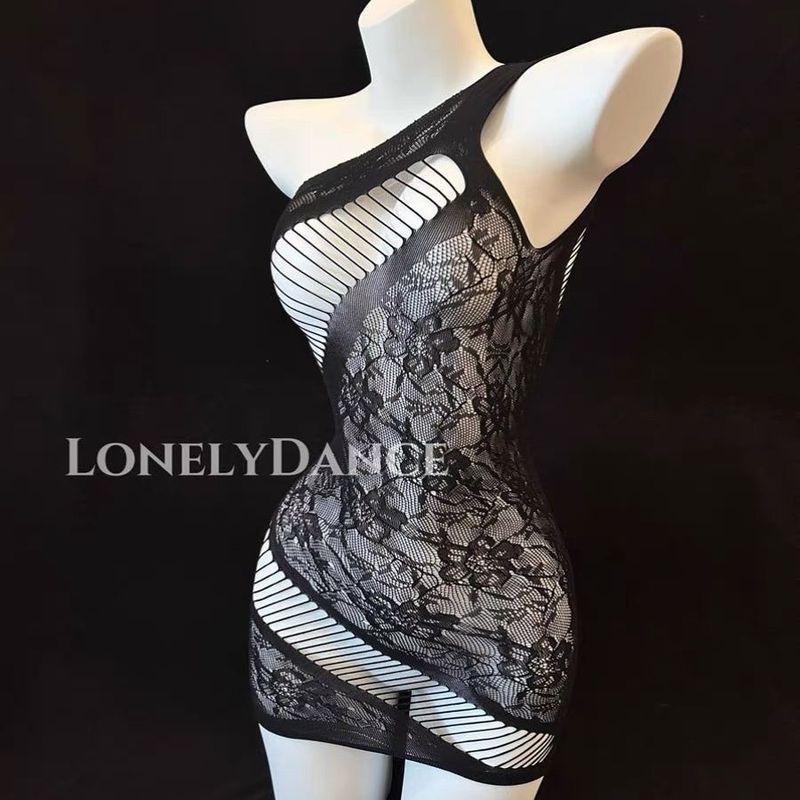 Lingerie One-piece Fishnet Uniform Fishnet Dress Sexy Lingerie Nightwear