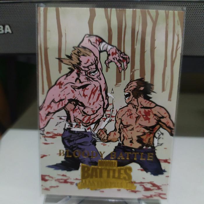 Kartu Marvel Bloody Battles Masterpiece Sabretooh VS Wolverine TaO 