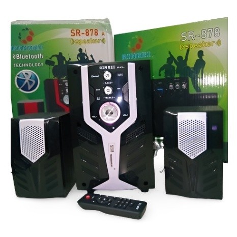 NEW Speaker Multimedia 65w RMS RINREI SR-878A / Bluetooth / Super Bass ORI