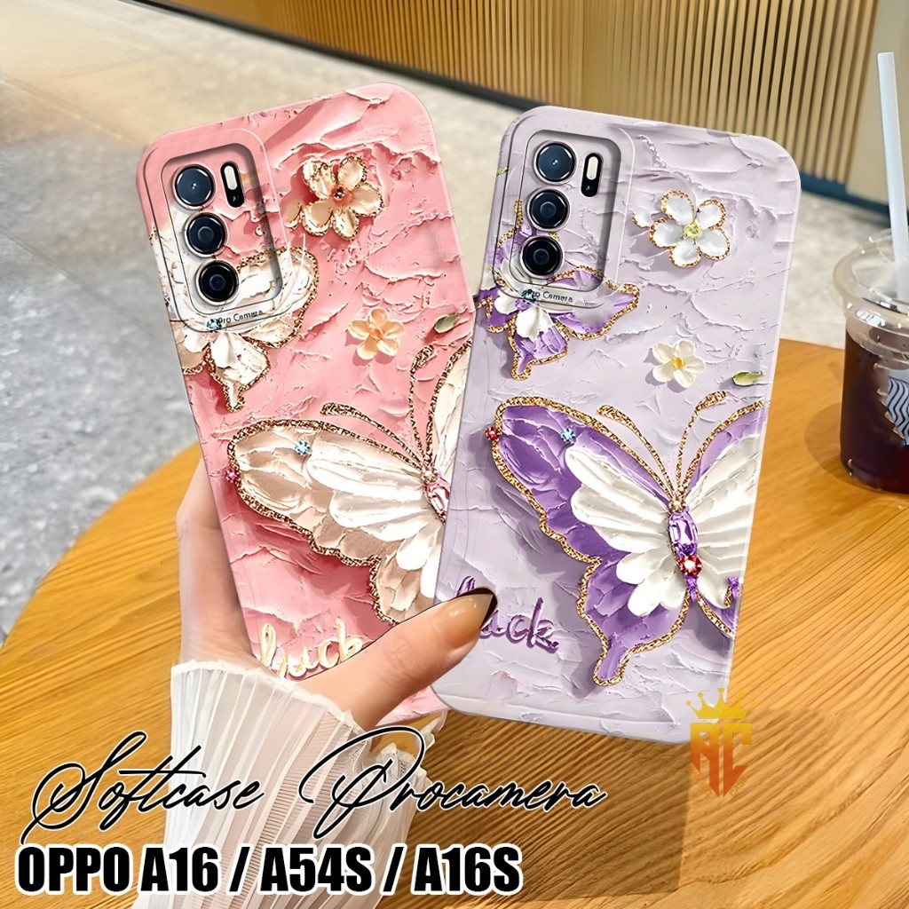 Casing Oppo A16 / Case Oppo A16S / Case Oppo A54S - Case Hp Oppo - Case kekinian - Case Kupu - Kupu 
