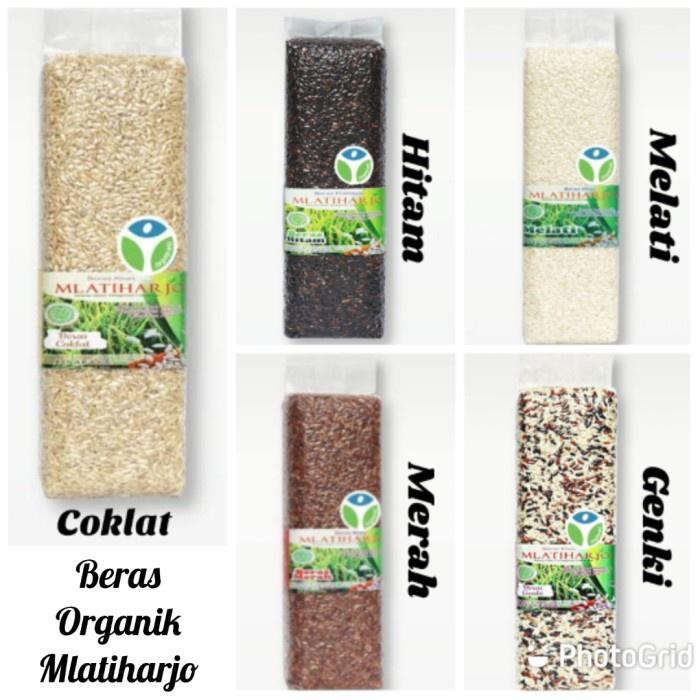 PROMO  Beras Organik Beras Merah Beras Hitam Beras Coklat Basmati Mlatiharjo 1kg - Genki