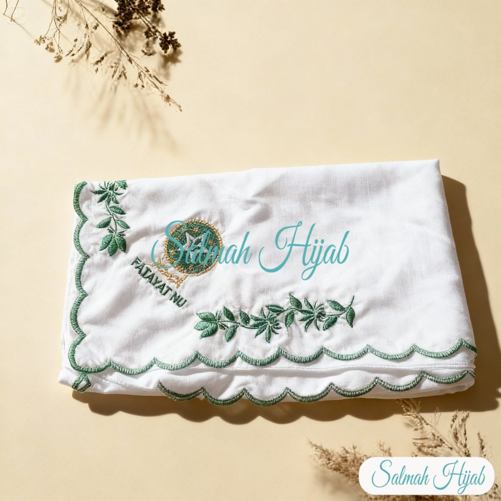Hijab Fatayat Bordir Premium Terbaru - Kerudung Fatayat Bordir Motif Daun Premium Terlaris