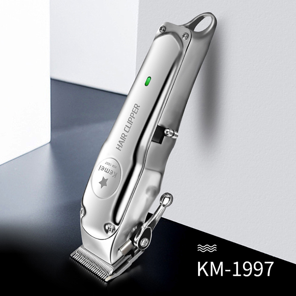 Kemei KM-1997 Mesin Alat Cukur Rambut Cas Elektrik Full Metal Kemei 1997