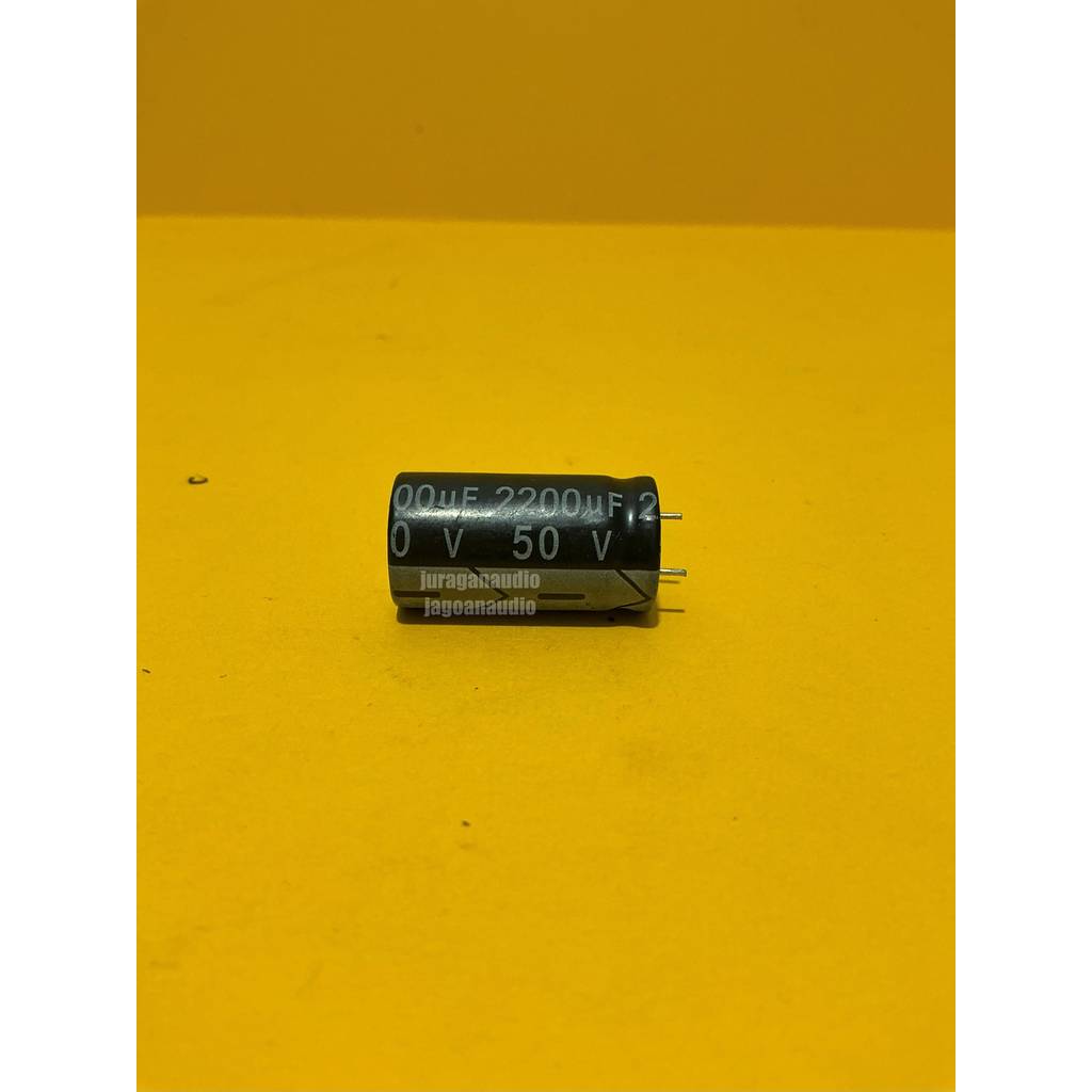 Kapasitor Audio Elco 2200 ohm uf 50v volt 2200 50v original kualitas Premium