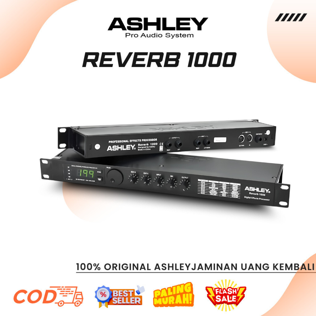 Efek Vocal Ashley REVERB 1000 Professional Digital Effect Processor