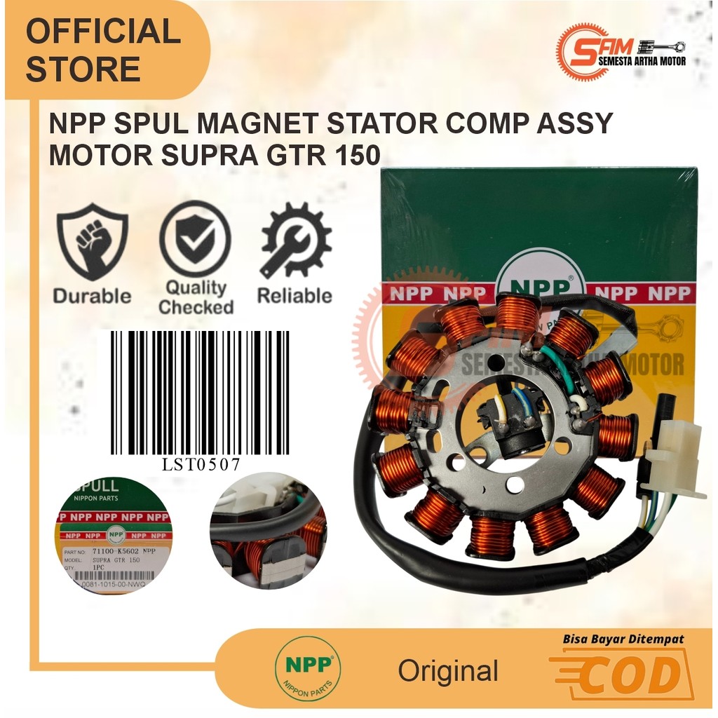 NPP Spul Supra GTR Sonic CB150R Stator Comp Assy K56 Spull Magnet Pulser Motor Honda