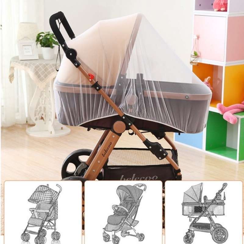 Kelambu anti nyamuk Jaring Stroller kulambu ayunan rotan  box bayi Jala Aman jaring Anti serangga ny