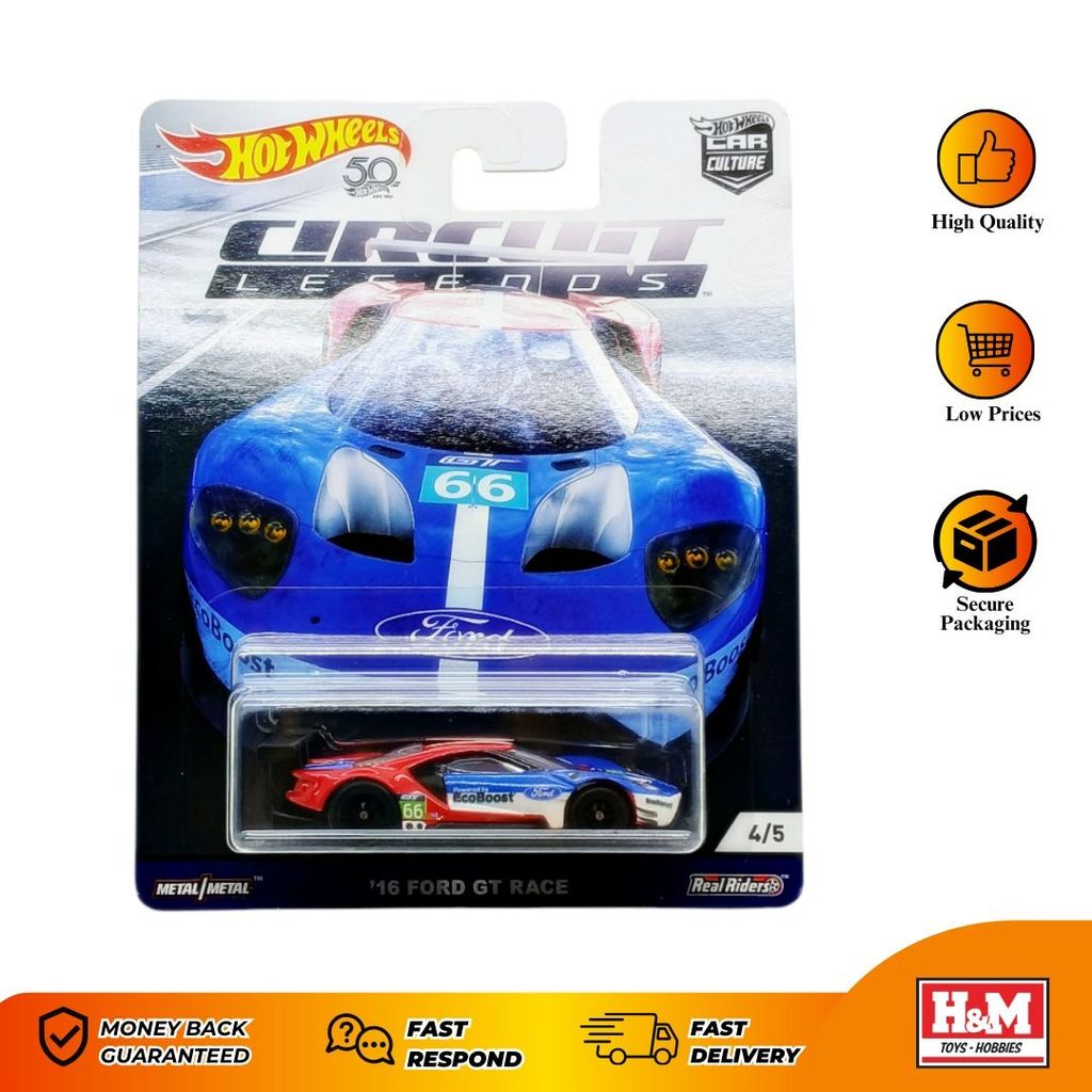Hot Wheels Premium Circuit Legends 16 Ford GT Race