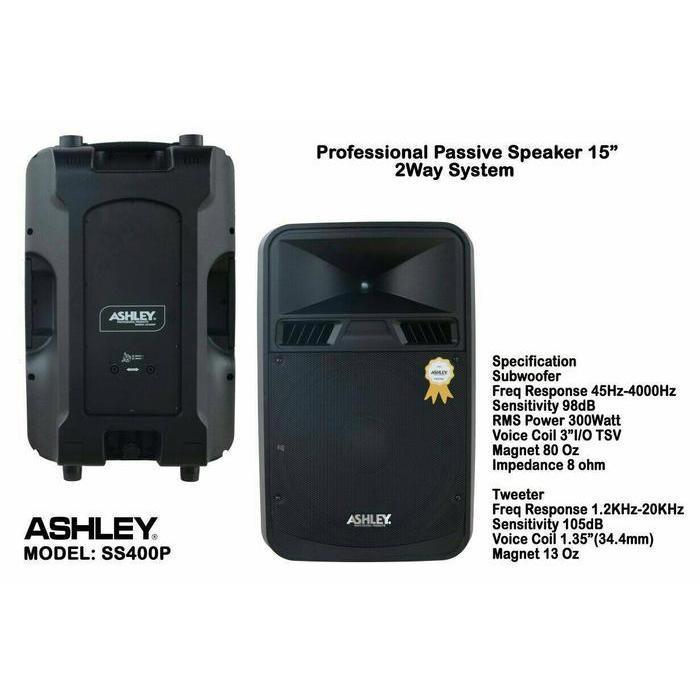 speaker pasif Ashley 15 inch ss-400 P original ( satu pasang )