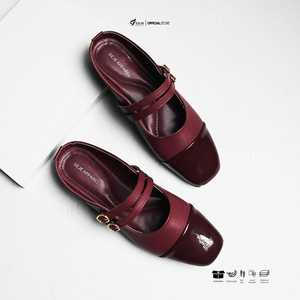 Geje Apparel Sandal Sepatu Wanita Sandal Mules Antislip NORINE