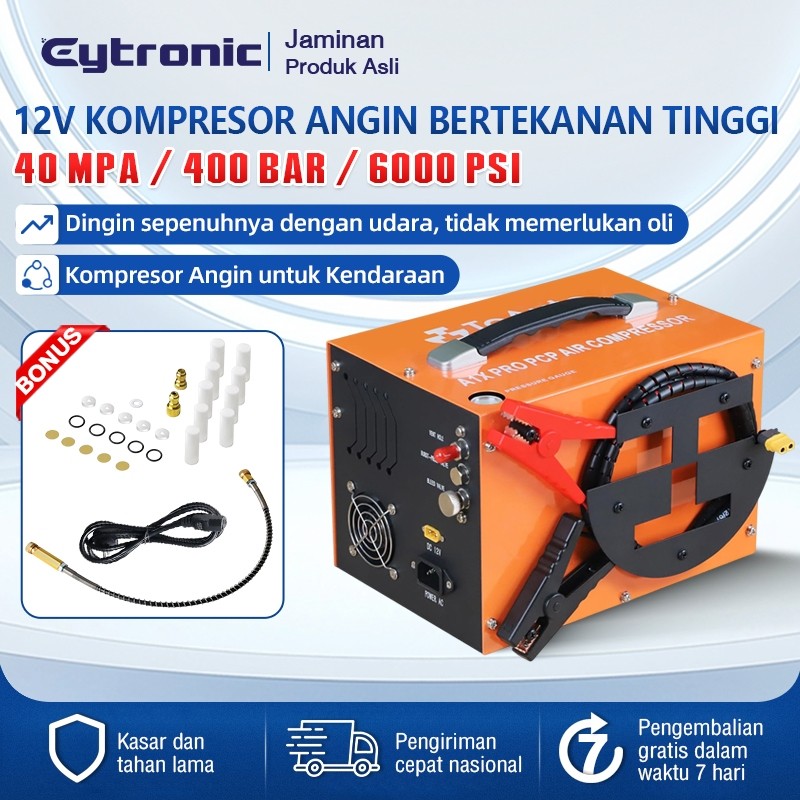 Kompresor Portable Mini 12V 4500PSI 40MPa - Electric PCP Air Compressor untuk Tabung Oksigen & Pompa