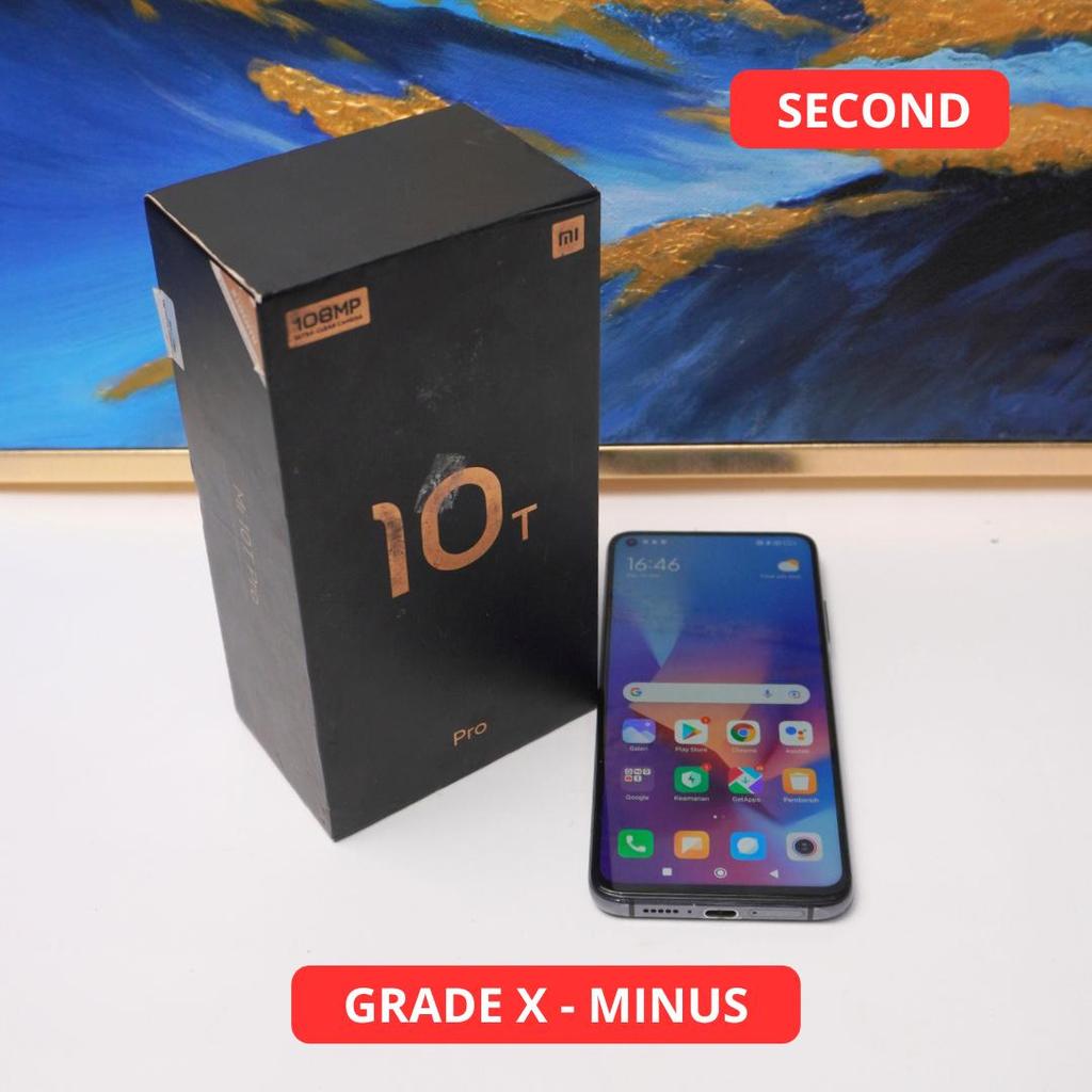 XIAOMI MI 10T PRO 8/256 GB GRADE X - MINUS HP SECOND ORIGINAL SINAR MUTIARA CELL