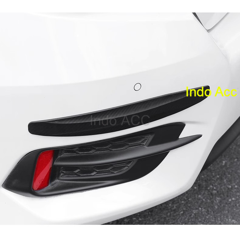 Bumper Guard Carbon Pelindung Bemper Mobil 2PCS - Stiker Karet Anti Gores Anti Tabrakan Strip Depan 
