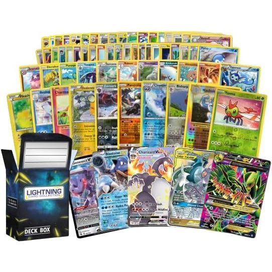 7419 50 Pokemon Cards Plus 1 Ultra Rare Legendary Pokemon Card | Bundle with LCC Deck Box