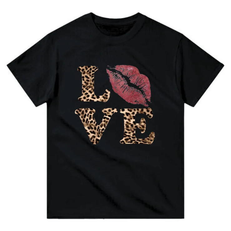 COD Kaos Wanita Kaos Motif Macan Tutul Lengan Pendek Wanita Original Oversized T-Shirt Cod 24s Cotto