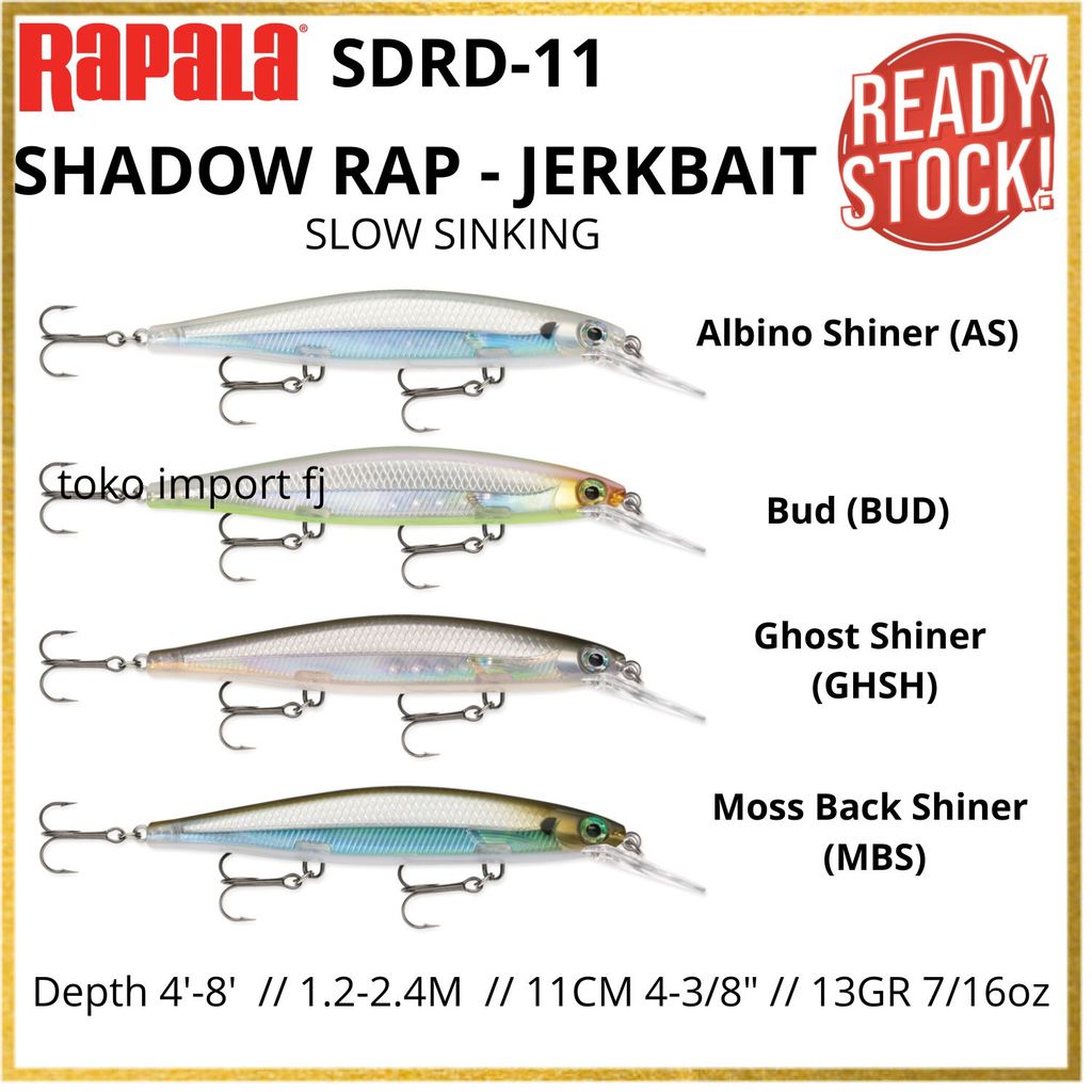 Umpan Pancing Ikan RAPALA SDRD-11 Shadow Rap Deep Jerkbait Slow Sinking - LURE / UMPAN RAPALA SHADOW