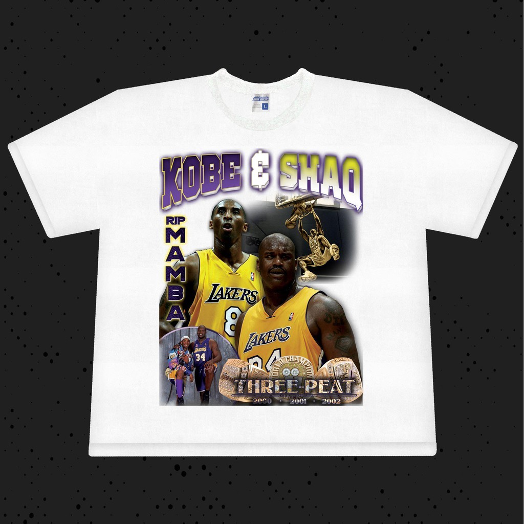 Kobe & Shaq Bootleg Rap Tee / Kaos Bootleg Kobe & Shaq