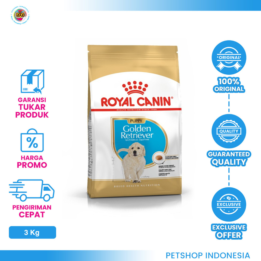 Royal Canin Golden Retriever Puppy 3kg – Makanan Anak Anjing Golden
