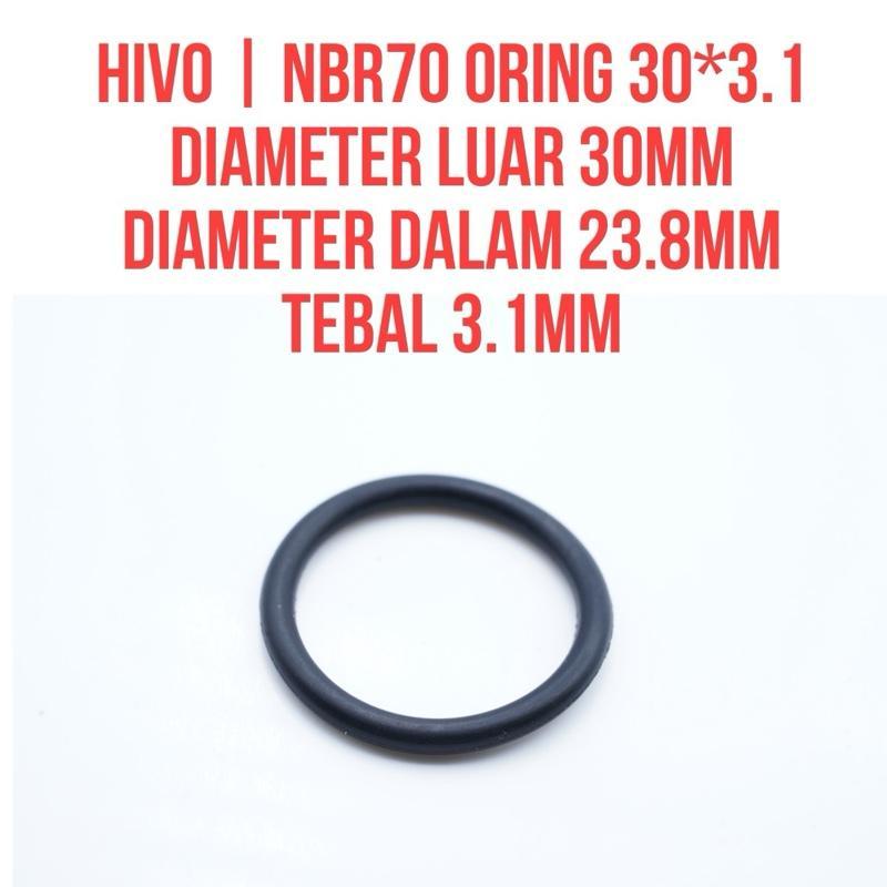 Oring 3.1x23.8 3.1*23.8 mm Seal Sil NBR70 Tebal 3.1mm Diameter Dalam 23.8mm Tahan Panas | HIVO High 