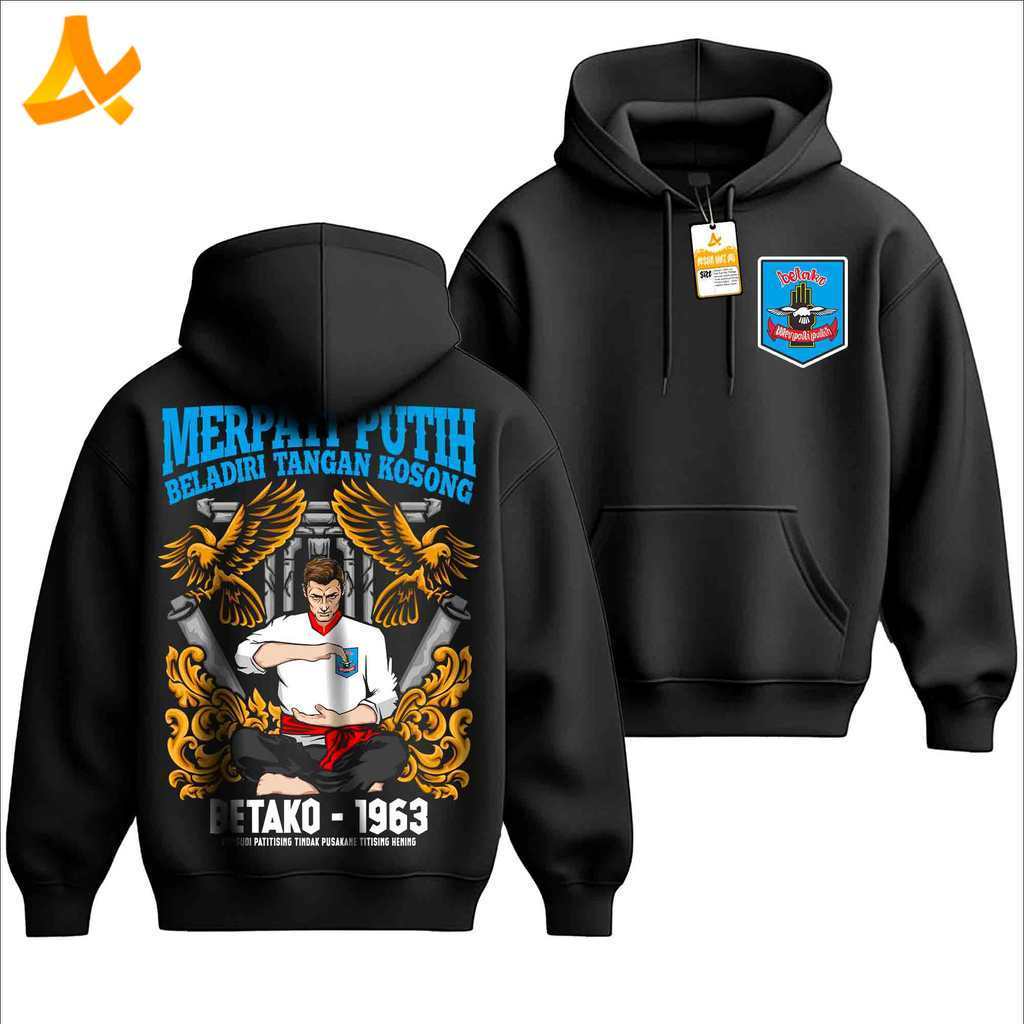 JAKET HOODIE MERPATI PUTIH SILAT BETAKO 1963 -DISTRO Kaos Merpati Putih MP Indonesia