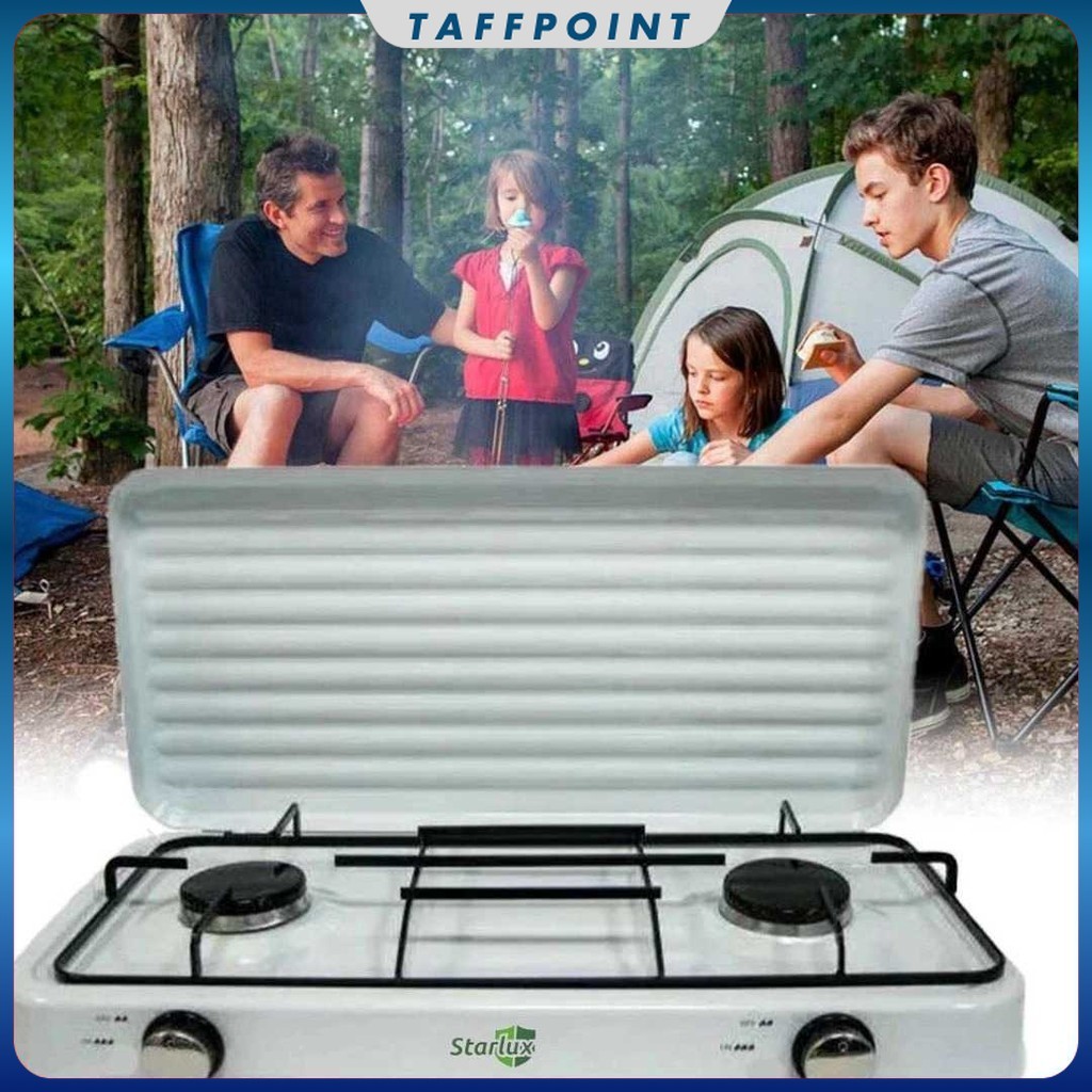 Kompor Gas Portable 2 Tungku Table Top Camping Stove - STARLUX SGS-6002