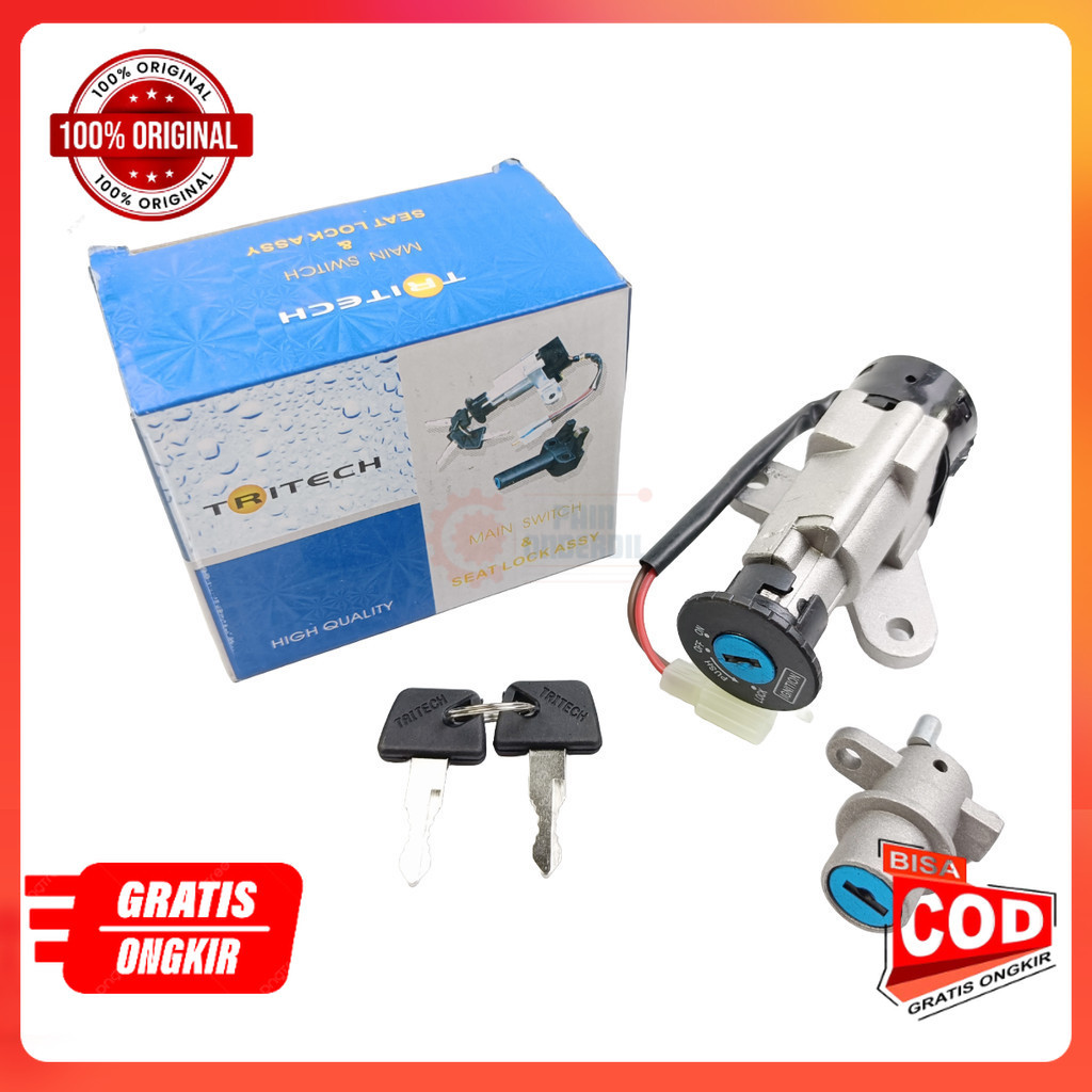 ori Kunci Kontak 1 Set Kunci Jok Motor Jupiter Z