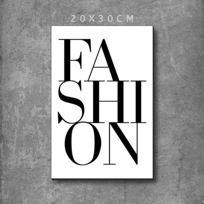 Hiasan dinding aesthetic Poster kayu Chanel hitam putih  Pajangan