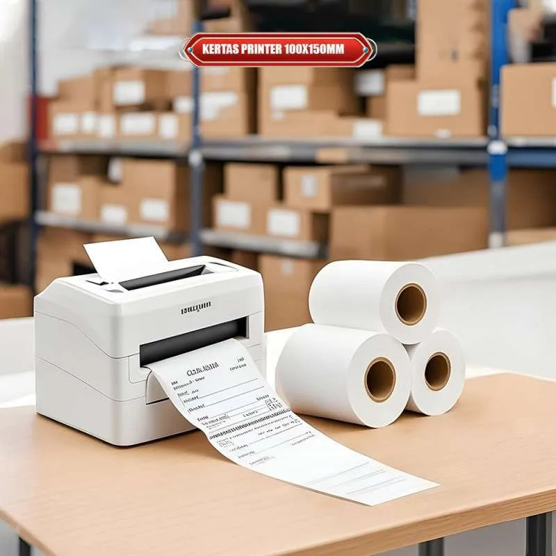 Lovablemart Kertas Thermal 100x150 Kertas A6 Thermal Kertas Sticker DIRECT THERMAL 500 pcs