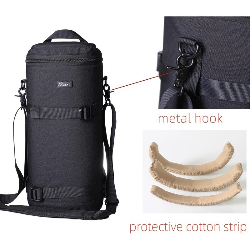 Pro Large Telephoto Lens Thick Padded Bag Case Pouch Protector for Tamron Sigma 150-600mm 50-500mm N