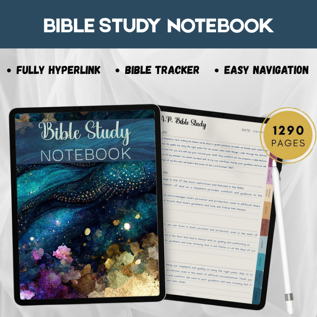 Bible Study Journal Christian Spiritual Journal --- Bible Study Notebook
