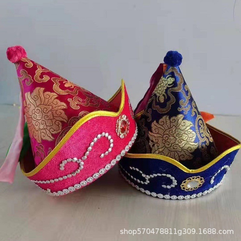 Topi Mongolia Baru Gaya Pita Pria Penampilan Kepala