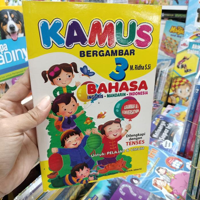 Buku kamus bergambar 3 bahasa. Inggris Jepang Indone