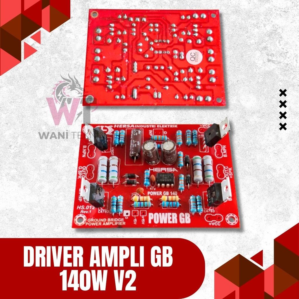 Driver Ampli GB 140W V2 Mono PCB 8.5x6.3cm Untuk Speaker Aktif DIY