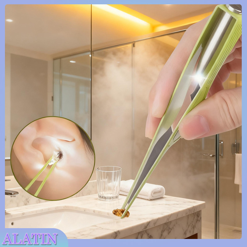 Alat Pembersih Telinga Anak Bercahaya - Cahaya Lembut & Aman, Cocok untuk Perawatan Bayi, Penjepit K