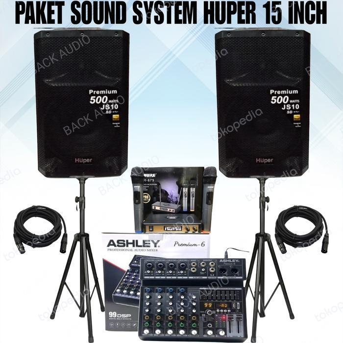 PAKET SOUND SYSTEM KARAOKE 2 SPEAKER HUPER 15 INCH SOUND KARAOKE MURAH