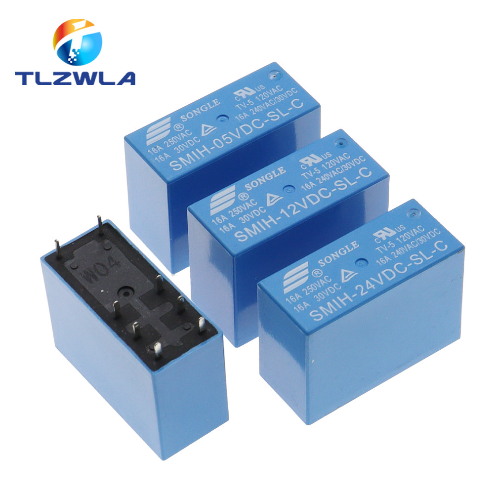 1PCS Relays SMIH-05VDC-SL-C SMIH-12VDC-SL-C SMIH-24VDC-SL-C 5V 12V 24V 16A 6/8PIN Original Relay SMI