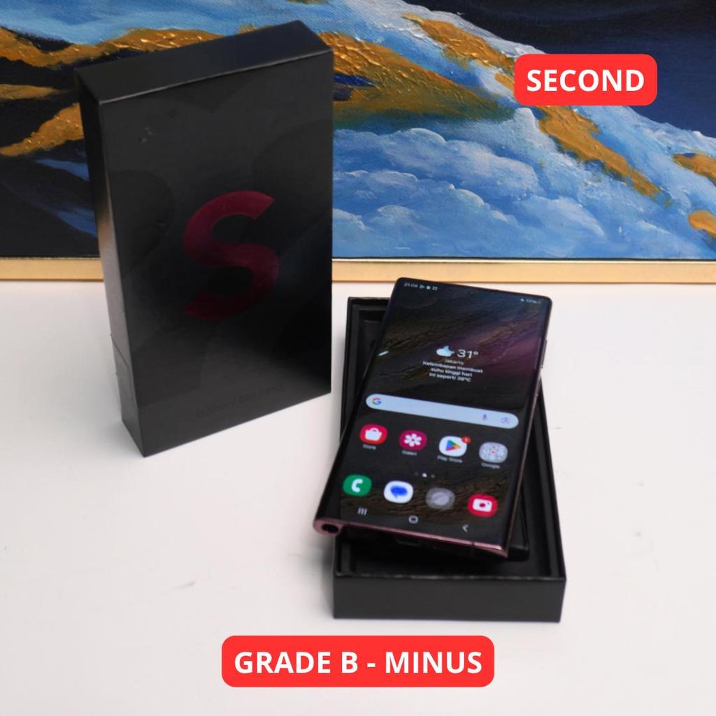 SAMSUNG S22 ULTRA 12/512 GB GRADE B - MINUS HP SECOND ORIGINAL SINAR MUTIARA CELL