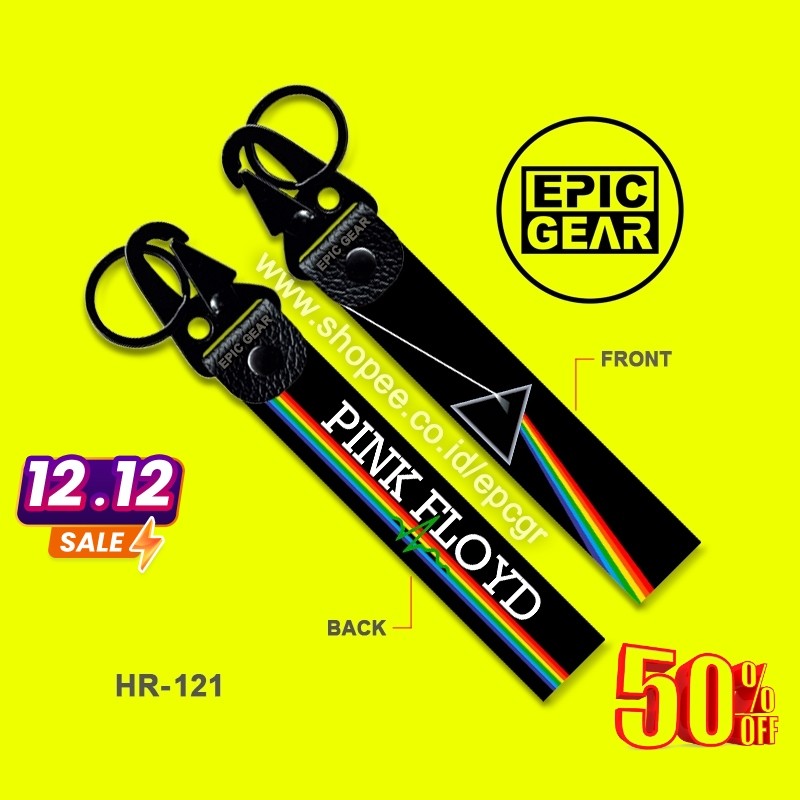 HIGH QUALITY GANTUNGAN KUNCI PINK FLOYD THE DARK SIDE OF THE MOON PREMIUM KEYCHAIN COVER ALBUM PRISM