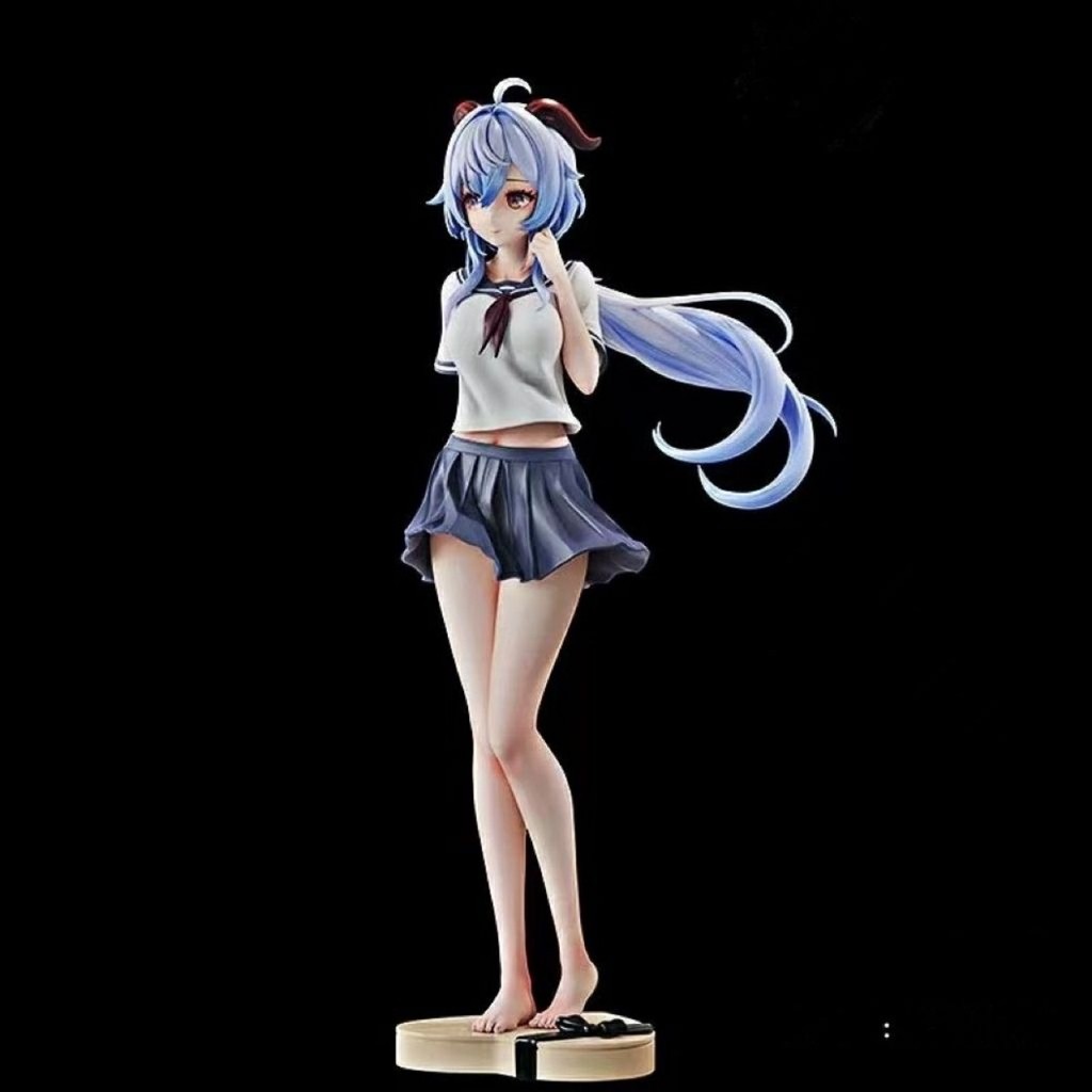 new Genshin Impact Figure Ganyu Figures School Uniform Ganyu Girl Figurine Pvc Statue Model Doll Roo