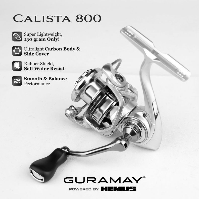 REEL UL HEMUS CALISTA/CAVALLI 800 CARBON BODY RINGAN