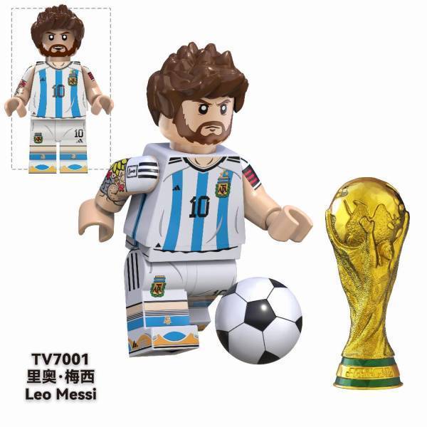 Lego Minifigure Dan Gantungan Kunci Pemain Sepak Bola Liga Dunia (TV6501,6502,6503,6504)