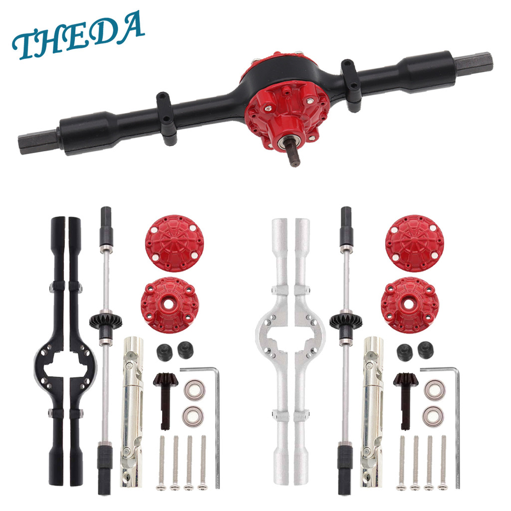 DIY Metal Gear Rear Axle Housing with Drive Shaft for WPL D12 C14 C24 C24-1 B14 B24 B36 Mini Truck U