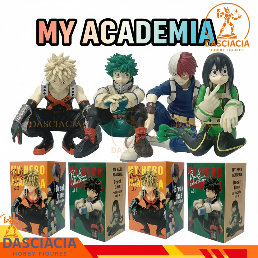 Action Figure My Hero Academia Deku Bakugo Todoroki Tsuyu Asui - Break Time Ver