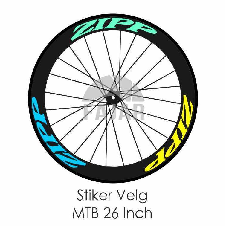 Stiker Zipp Untuk Velg Sepeda MTB Rims 26 Inch Harga Bijian