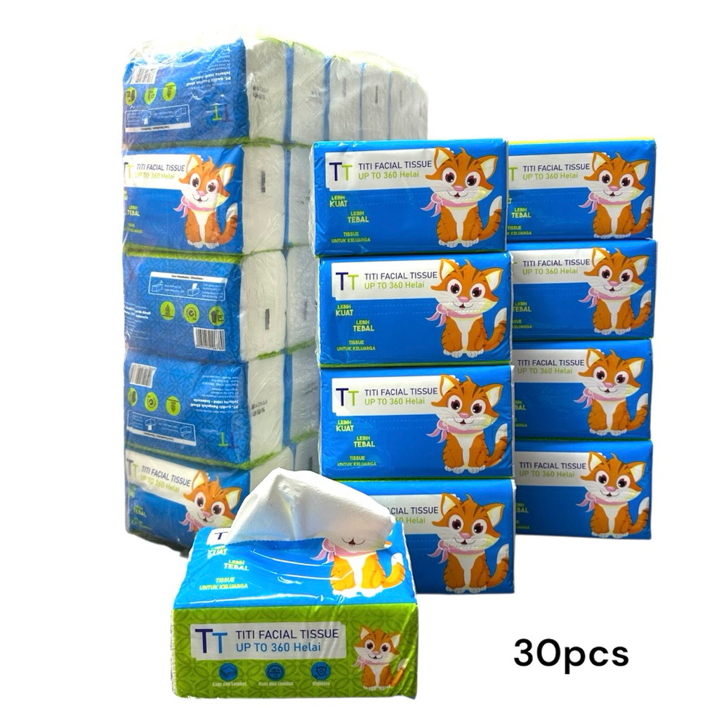 [7S] 1 Bal 30pack Tisu Titi Facial Tissue Up To 360 Helai 2ply Lebih Kuat Lebih Tebal