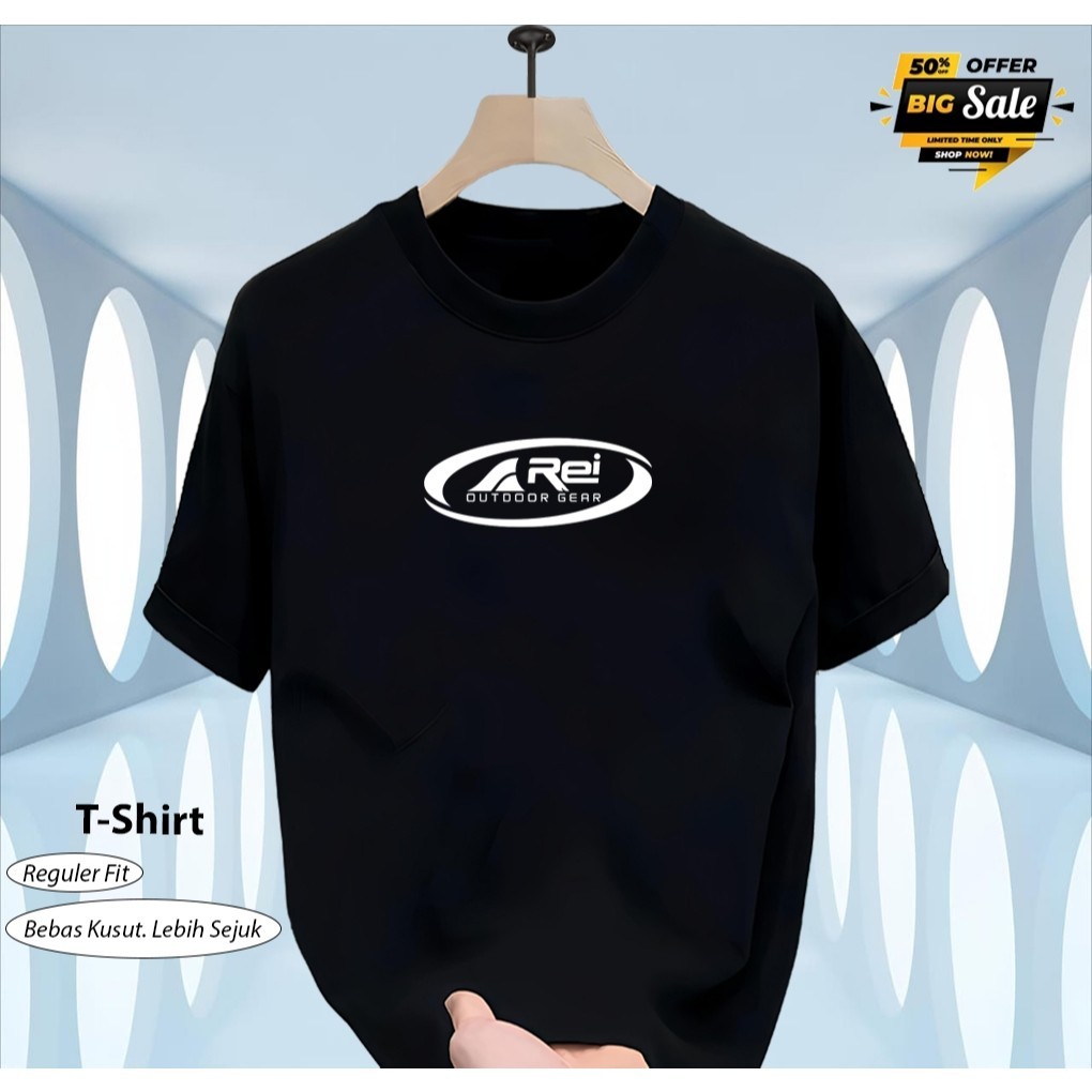 COD (Dikirim dalam 24 jam)MIEMIE. Kaos Distro Pria Kaos Pendek  Rei Baru Motif Putih Kaos Atasan Pri