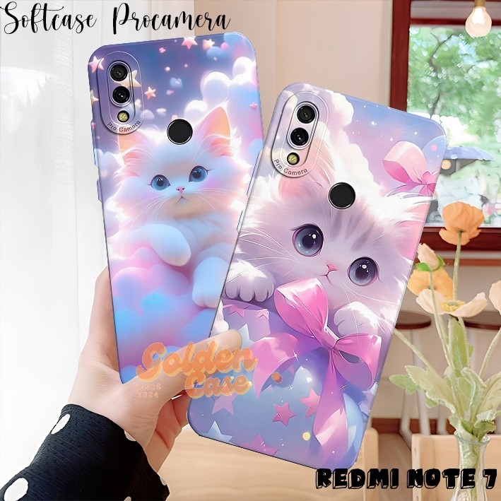 Case Hp REDMI NOTE 7 / NOTE 7 PRO / NOTE 8 / NOTE 8 PRO / NOTE 9 / NOTE 9 PRO Motif Kucing cute pink